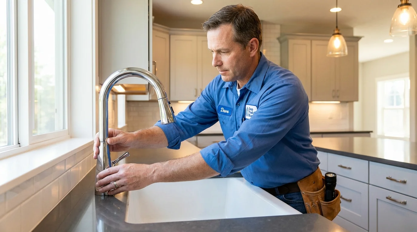 Kitchen faucet installation by Johns Plumbing LLC in Central